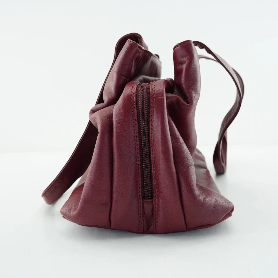 Bolso de Hombro BRICS Hecho en Italia Asas Dinero Antiguo BOLSO ROJO BORGOÑA Foto 4 de 4