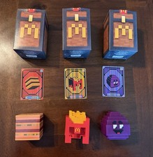 McDonald's Minecraft Happy Meal Toys 2025 lot of 3 Figures with Unused Cards