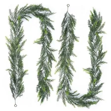 2 Pack Artificial Christmas Garland Decoration 5.9 Ft Norfolk Pine 2 Pcs