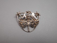 Vintage Sterling Silver 925 Ola Gorie, tree of life bird Brooch Scottish Orkney