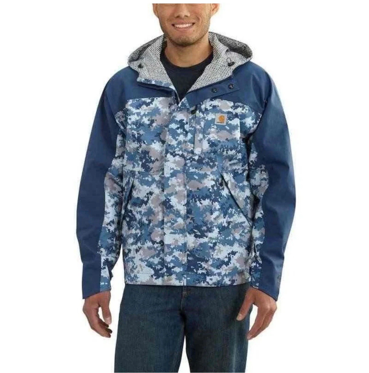 Men ‘S carhartt jacket xl tall Waterproof Blue
