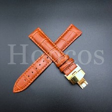 20/18MM LEATHER BAND STRAP FITS FOR CARTIER TANK WATCH DEPLOYMENT CLASP ORG G