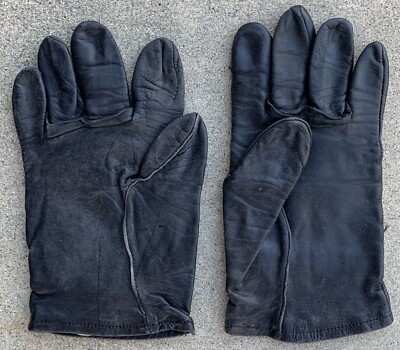 vintage military glove shell cattlehide M 1949 black leather