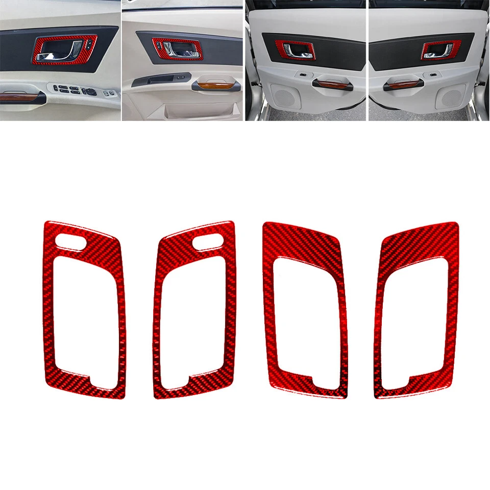 38Pcs Red Carbon Fiber Full Interior Kit Cover Trim For Cadillac CTS 2003-07 - Изображение 2 из 4