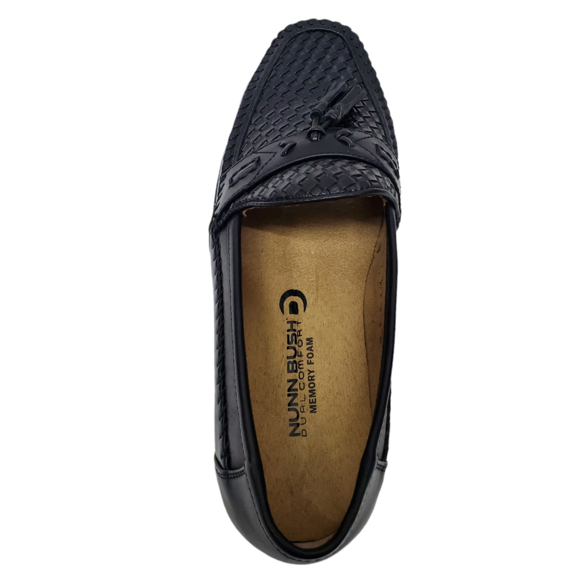 Nunn Bush Mens Strafford Tassel Woven Loafer Leather Black 