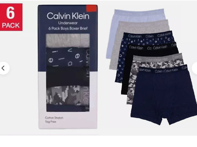 Calvin Klein Jungen Cotton Stretch Boxershorts Unterwäsche 6er Pack Gr. XL 16-18 Jahre