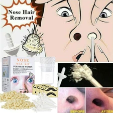 Nose Hair Removal Wax Beads Kit Nasal Ear Hairs Effective & Painless for Unisex