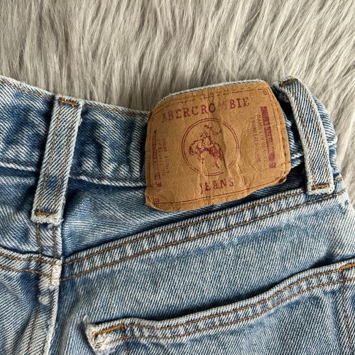 Vintage Abercrombie Jean Shorts Girls Size 7 Blue Denim 100% Cotton - Picture 8 of 8
