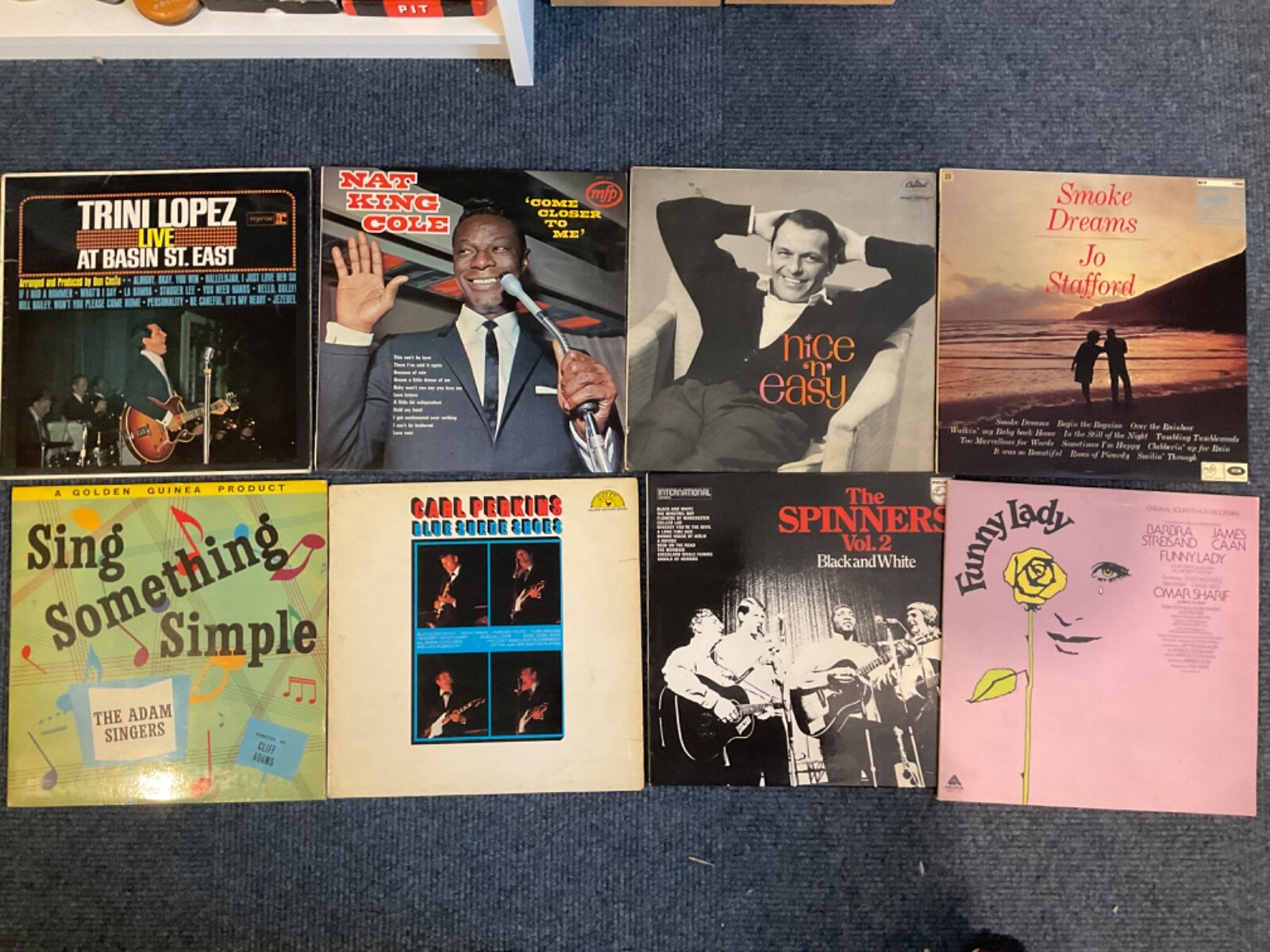 LP VINYL RECORDS COLLECTION JOB LOT X 8 NAT KING SINATRA STREISAND TRINI LOPEZ-image