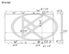 Radiator Koyo A1568 fits 1994 Acura Integra