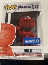 Funko POP! Figura Marvel Avengers Endgame Red Chrome Hulk #499 exclusiva de Walmart