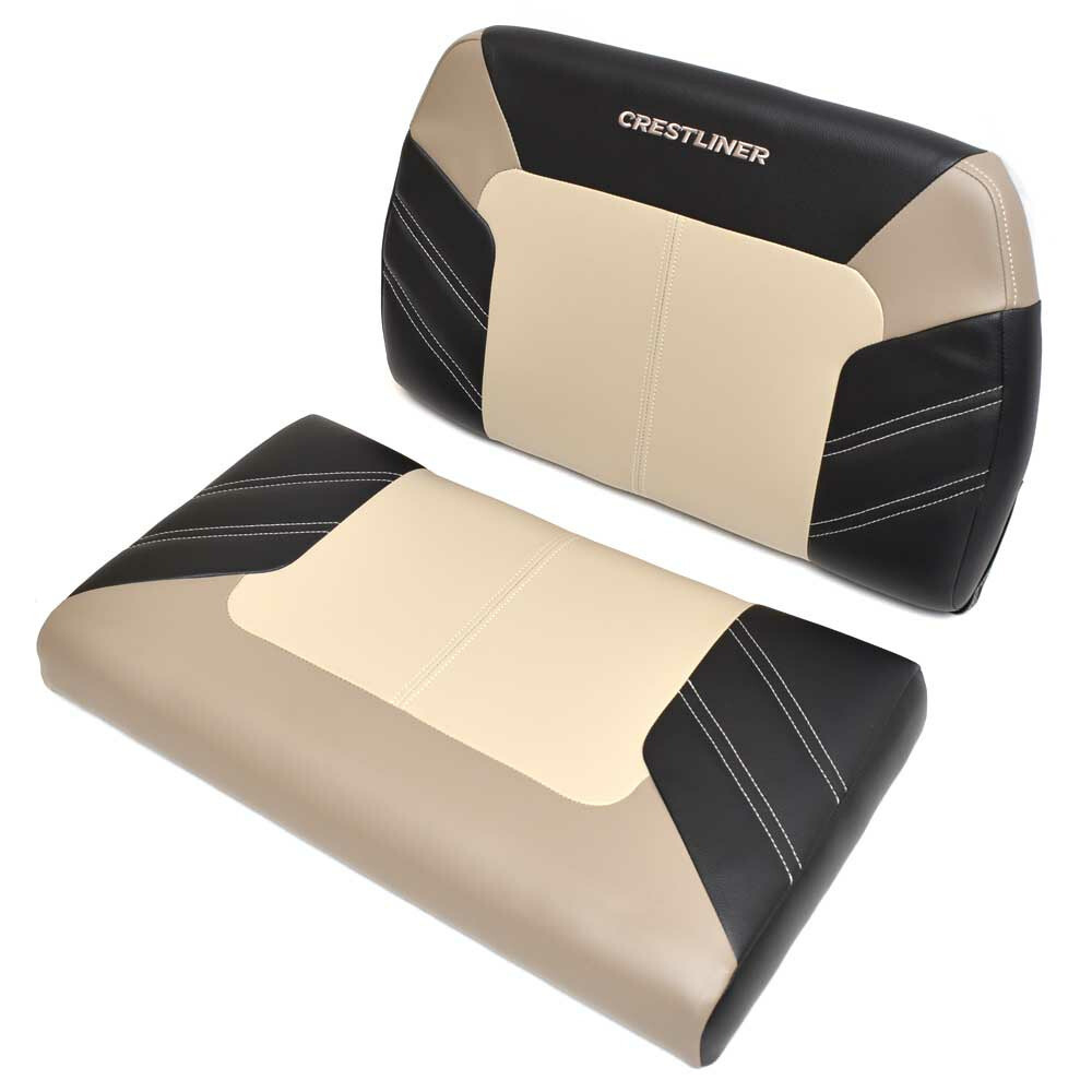 Crestliner Boat Bench Seat Cushions 2279609 | Black / Beige Wise