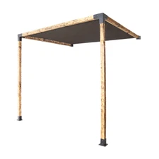 NNEDSZ Roof Pergola Gazebo Shed Matte Black Steel Brackets and Black Screen DIY