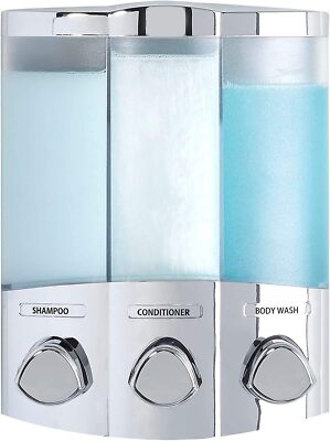 Better Living Trio Seifenspender verchromt, sichere Klebefixierung - ohne Schrauben