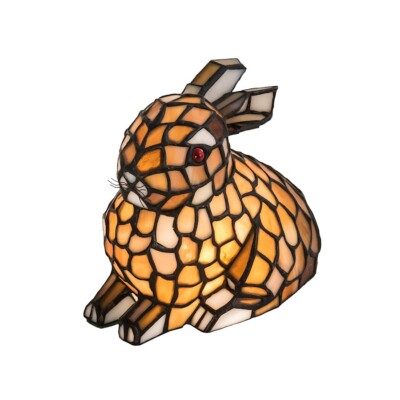 Meyda Lighting 1 Light 7'' Tiffany Rabbit Honey Accent Lamp - 36734