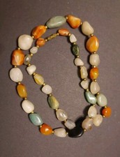 Vintage Multi-Stone Agate Beggar Bead Necklace, Bracelet & Earring Set — listing 5