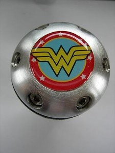 photo Wonder Woman Gear Shifter details about wonder woman aluminum leather gear shift knob universal cane top