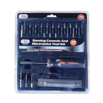 IIT 28pc Gaming Console & Electronics Bits 1/4'' Driver Handle in Case Set 64780