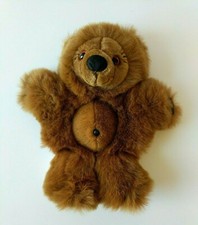 Blue Belle Bear Teddy Bear 11" Hand Puppet Plush Vintage