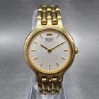 Seiko Watch Women 22mm White Dial Gold Tone Round 1n00-0a99 New Battery