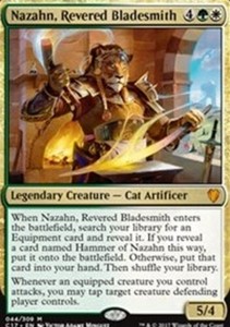 Nazahn, Revered Bladesmith - Foil x1 - Commander 2017 - NM-Mint, English - Comma