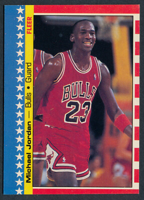1987-88 Fleer MICHAEL JORDAN Sticker #2 Chicago Bulls SP HOF Very