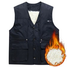 Gilet In Fleece Invernale Foderato Per Uomini Con Pockets Multipli Per La Pesca