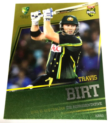 2012-13 SE BIG BASH CRICKET CARD AUST. REPRESENTIVE CARD AR40 TRAVIS BIRT
