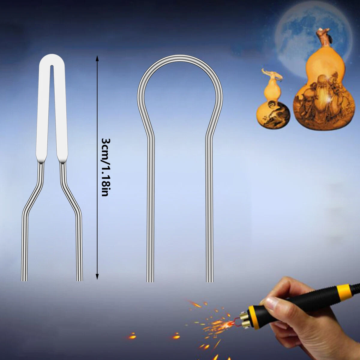 23Pcs Pyrography Wire Tips Heat Resistant Wood Burning Tips