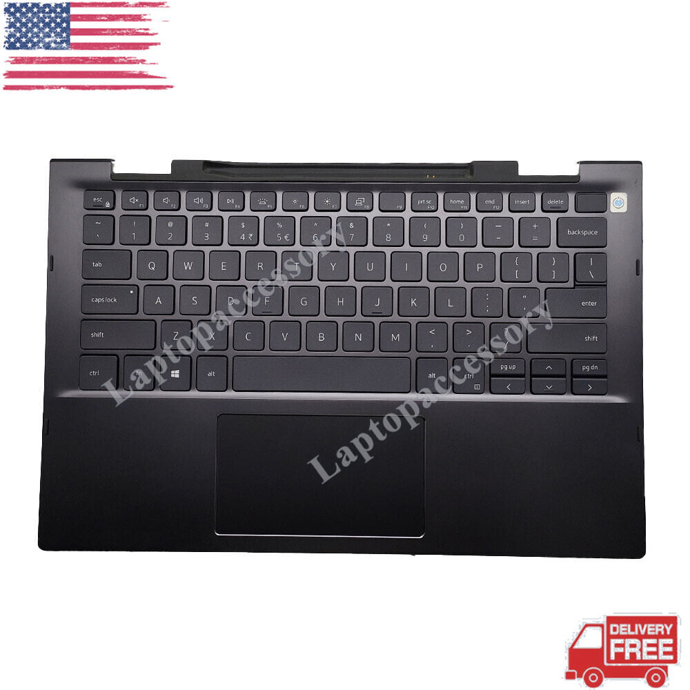 For Dell Inspiron 7306 2-in-1 Palmrest Touchpad Keyboard Bac