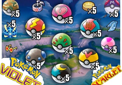 Pokemon scarlet and violet 5x Ability Patch Master Balls APRIBALLS FAST DELIVERY