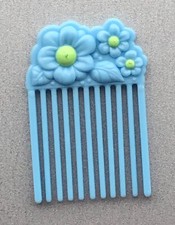 Vintage Hasbro 1980s 80s G1 MLP My Little Flutter Pony Lily BLUE FLOWER COMB Toy