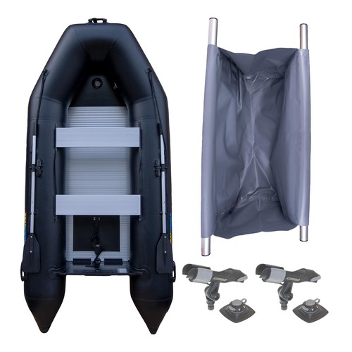 Boatworld 330 Fisher Pro Package Black Alloy Floor Inflatable Boat eBay