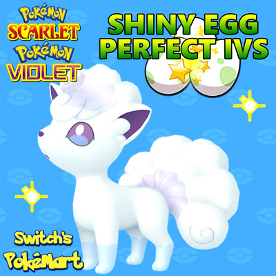   SHINY ALOLA VULPIX EGG 6IVS POKEMON SCARLET VIOLET TEAL MASK DLC NEW POKEMON  