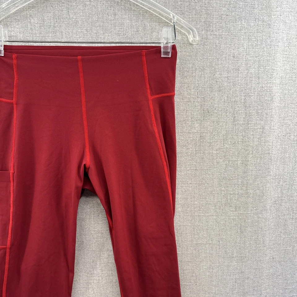 Leggings Rapha Commuter Feminina Média 7/8 Vermelha Compressão Ciclismo Elástico - Imagem 3 de 4