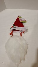 Christmas Pet Santa Hat with Beard SIZE XS/S-brand new-Holiday Dog Costume
