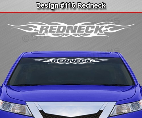 #116 REDNECK Decal Sticker Windshield Window Vinyl Graphic Banner Tribal Redneck - Picture 2 of 6