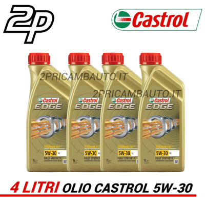 4 Lt Motoröl Castrol Edge Titan FST 5W30 Langes Leben 100% Kunststoff Ab LT.1