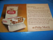 Philip Morris Cigarettes Original Print Ad from Magazine Vintage 1960  