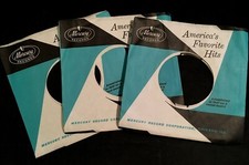 Mercury 45 Company Record Sleeves 1962-1967 LOT OF 3 FREE SHIPPING IN US