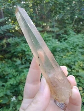 Golden Healer Laser Wand. Keyed, Self healed, Perfect Pyramid Termination 