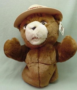 smokey bear hand puppet