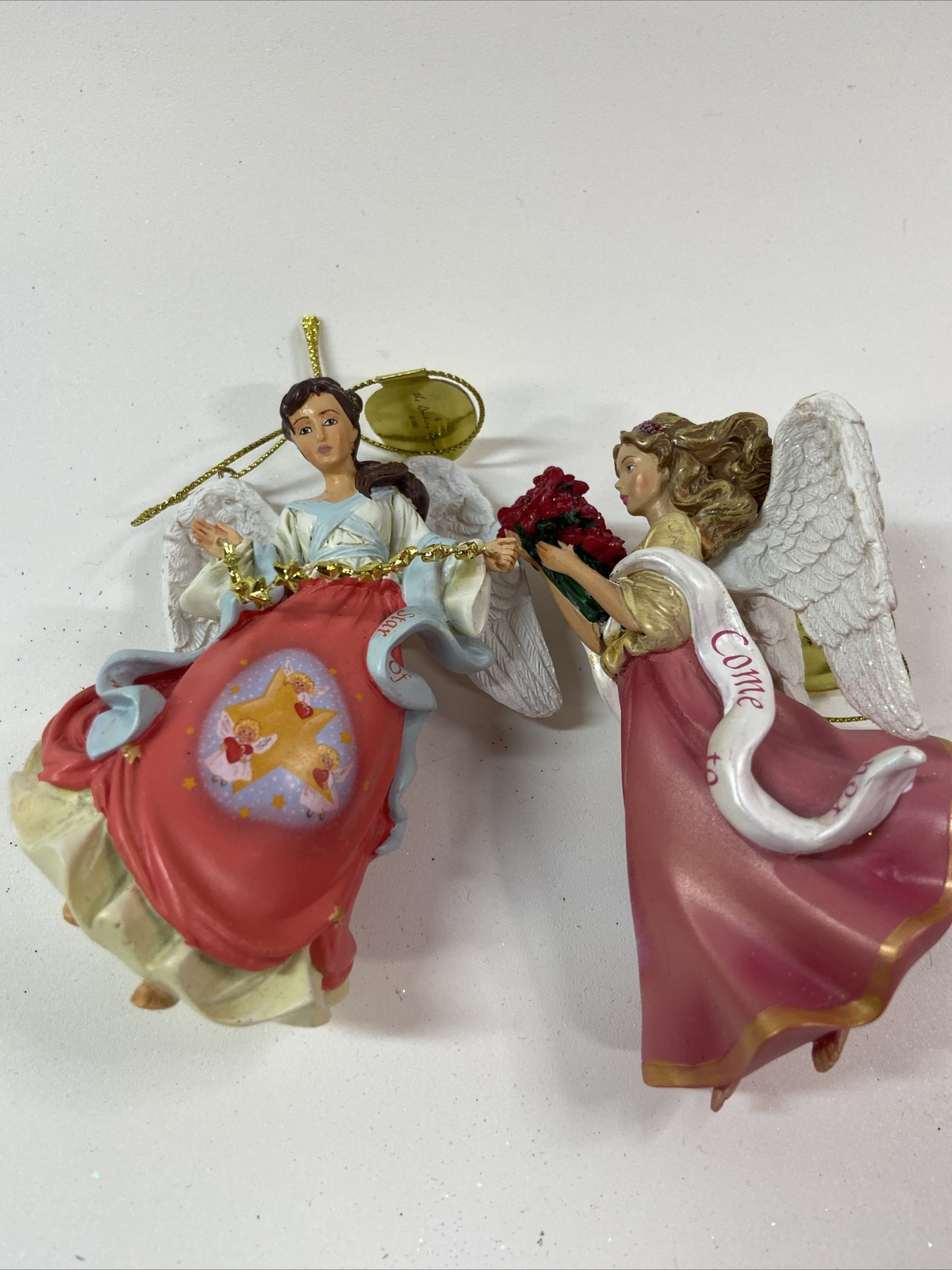 Set of 11 Danbury Mint Heavenly Angels Christmas Ornaments Approx 4