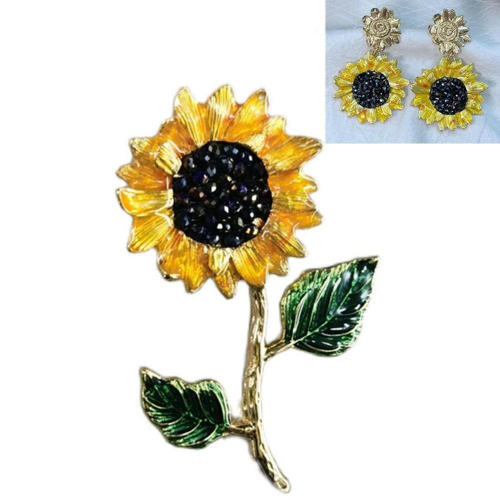 Yellow cheap flower brooch