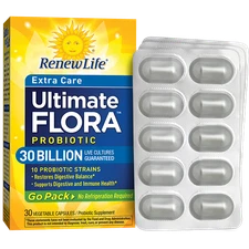 Renew Life - Ultimate Flora Probiotic Extra Care Go Pack, Shelf Stable Probiotic