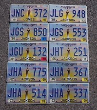 Bulk MISSISSIPPI LICENSE PLATES - LIGHTHOUSE Graphic GOOD License Plate Tags