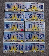 Bulk MISSISSIPPI LICENSE PLATES - LIGHTHOUSE Graphic GOOD License Plate Tags