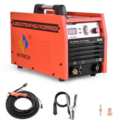 Used Cut 12mm Plasmaschneider eingebautem Luftkompressor 220V Digital Inverter
