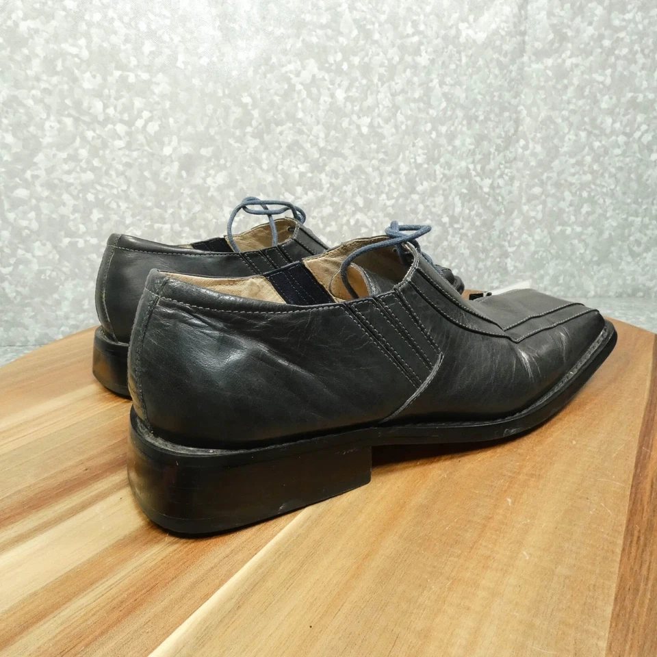 Мужские туфли Giovanni Oxford размер 11 цвет серый кожаный квадратный носок 163985 - Изображение 3 из 4