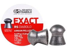 JSB EXACT RS DIABOLO 500 Count Match Grade DOMED 4.5mm .177 Caliber Air Pellets